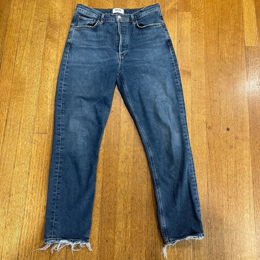 Agolde Dark Blue Ankle Jeans